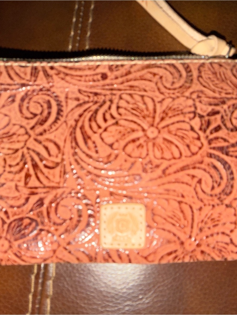 Consuela Sally Combi Tooled Leather Clutch - Picture 2 of 7